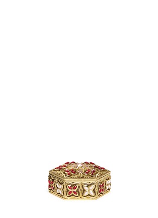 Main View - Click To Enlarge - LANE CRAWFORD - Floral rhinestone jewellery box