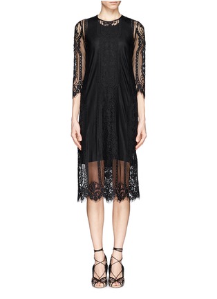 Main View - Click To Enlarge - MO&CO. EDITION 10 - Guipure lace dress