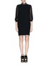 Main View - Click To Enlarge - MO&CO. EDITION 10 - Jewelled Neck Sheer Sleeve Dress