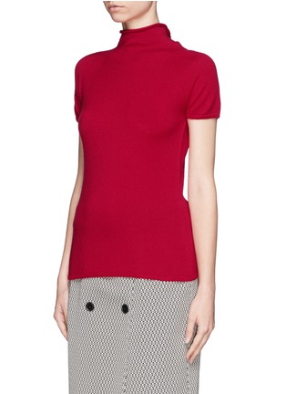 Front View - Click To Enlarge - ARMANI COLLEZIONI - Cashmere roll neck sweater top