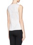 Back View - Click To Enlarge - ARMANI COLLEZIONI - Poplin ruffle sleevesless top