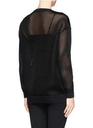 Back View - Click To Enlarge - STELLA MCCARTNEY - Horse embroidery mesh pullover