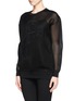 Front View - Click To Enlarge - STELLA MCCARTNEY - Horse embroidery mesh pullover