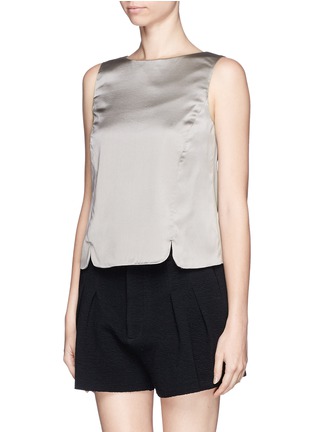 Front View - Click To Enlarge - ARMANI COLLEZIONI - Silk tank top