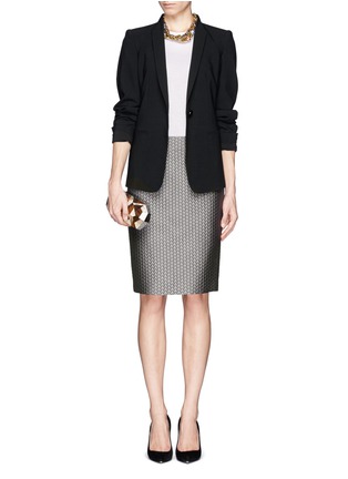 Figure View - Click To Enlarge - ARMANI COLLEZIONI - Stretch wool jacket