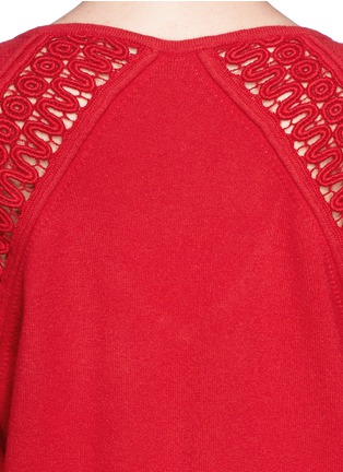 Detail View - Click To Enlarge - CHLOÉ - Crochet panel sweater