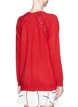 Back View - Click To Enlarge - CHLOÉ - Crochet panel sweater