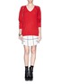 Figure View - Click To Enlarge - CHLOÉ - Crochet panel sweater