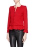 Front View - Click To Enlarge - ARMANI COLLEZIONI - Structured peplum jacket