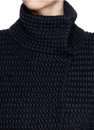 Detail View - Click To Enlarge - ARMANI COLLEZIONI - Wool knit long coat
