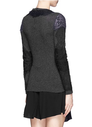 Back View - Click To Enlarge - VALENTINO GARAVANI - Bonded lace virgin wool-cashmere sweater