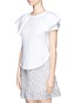 Front View - Click To Enlarge - CHLOÉ - Ruffle sleeve T-shirt