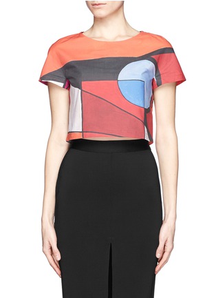 Main View - Click To Enlarge - CHICTOPIA - Graphic print cropped shirt