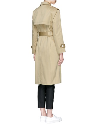 Back View - Click To Enlarge - COMME MOI - Cotton twill belted trench coat