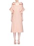 Main View - Click To Enlarge - CHLOÉ - Knotted cold shoulder poplin dress
