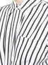 Detail View - Click To Enlarge - T BY ALEXANDER WANG - Stripe twist front cropped shirt