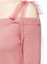 Detail View - Click To Enlarge - VALENTINO GARAVANI - Organza ribbon off-shoulder cashmere sweater