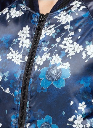 Detail View - Click To Enlarge - THE UPSIDE - Cherry blossom print bomber jacket