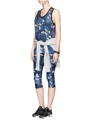 Figure View - Click To Enlarge - THE UPSIDE - 'Lamarcus' cherry blossom print mesh tank top