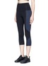 Front View - Click To Enlarge - LIVE THE PROCESS - 'Geometric' foldable waist cropped performance leggings