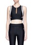 Main View - Click To Enlarge - LAAIN - 'Althea Curve Mesh' colourblock sports bra