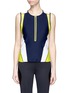 Main View - Click To Enlarge - LAAIN - 'Martine' mesh panel colourblock performance vest