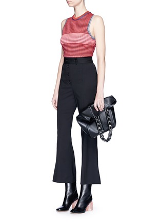 Figure View - Click To Enlarge - PROENZA SCHOULER - Virgin wool cropped flared pants