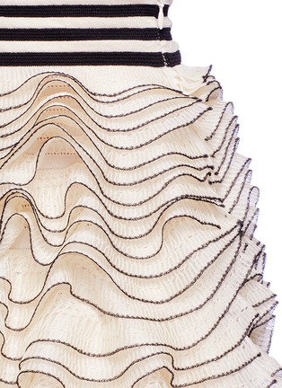 Detail View - Click To Enlarge - ALEXANDER MCQUEEN - 3D ruffle mesh knit mini skirt