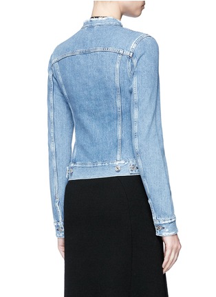 Back View - Click To Enlarge - ACNE STUDIOS - 'Top' frayed collar denim jacket