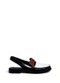 Main View - Click To Enlarge - OPENING CEREMONY - 'Bettsy' suede trim leather slingback loafers