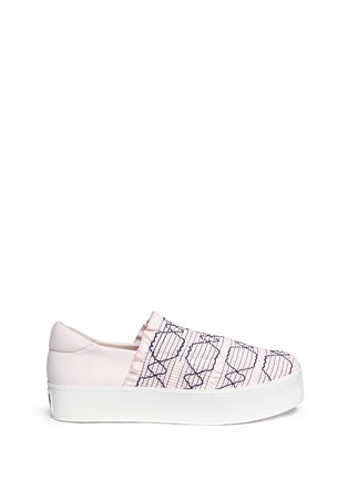 Main View - Click To Enlarge - OPENING CEREMONY - 'Cici' smocked flatform skate slip-ons