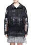 Main View - Click To Enlarge - SACAI - Embroidered tribal lace drawstring hooded jacket