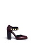 Main View - Click To Enlarge - MULBERRY - Marylebone' stud strap colourblock leather d'Orsay pumps