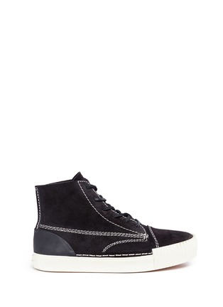 Main View - Click To Enlarge - ALEXANDER WANG - 'Perry' suede high top sneakers