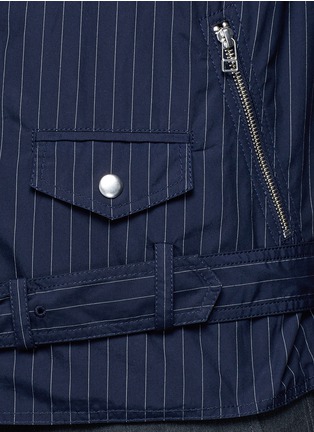 Detail View - Click To Enlarge - 3.1 PHILLIP LIM - Pinstripe moto cotton shirt jacket