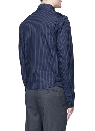 Back View - Click To Enlarge - 3.1 PHILLIP LIM - Pinstripe moto cotton shirt jacket
