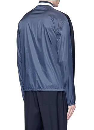Back View - Click To Enlarge - 3.1 PHILLIP LIM - Check back wool combo zip track jacket