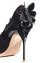 Detail View - Click To Enlarge - SOPHIA WEBSTER - 'Harmony' glitter butterfly appliqué suede and patent pumps