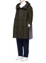 Figure View - Click To Enlarge - FFIXXED STUDIOS - Colourblock oversized wool blend coat