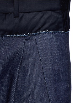 Detail View - Click To Enlarge - FFIXXED STUDIOS - Wool blend panel denim pants