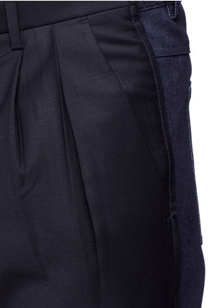 Detail View - Click To Enlarge - FFIXXED STUDIOS - Wool blend denim panelled pants