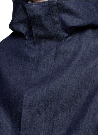 Detail View - Click To Enlarge - FFIXXED STUDIOS - Hooded Japanese denim bomber jacket