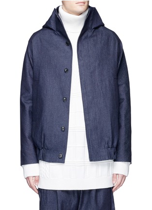 Main View - Click To Enlarge - FFIXXED STUDIOS - Hooded Japanese denim bomber jacket