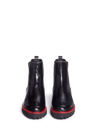 Front View - Click To Enlarge - FRANCES VALENTINE - 'Frank' leather Chelsea boots