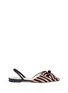 Main View - Click To Enlarge - FRANCES VALENTINE - 'Margot' striped calfhair slingback flats