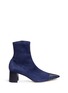 Main View - Click To Enlarge - FRANCES VALENTINE - 'Belle' embossed leather trim suede boots