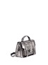 Figure View - Click To Enlarge - PROENZA SCHOULER - 'PS1' medium metallic crinkled leather satchel