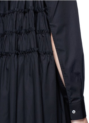 Detail View - Click To Enlarge - ANAÏS JOURDEN - Gathered back cotton shirt dress
