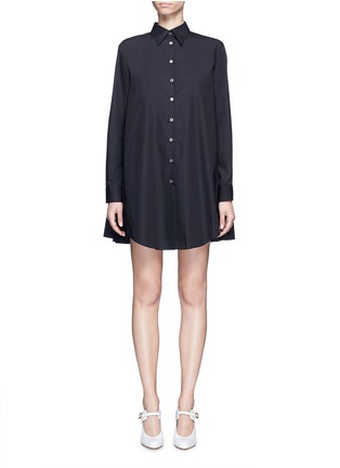 Main View - Click To Enlarge - ANAÏS JOURDEN - Gathered back cotton shirt dress