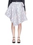 Main View - Click To Enlarge - ANAÏS JOURDEN - Floral jacquard chenille asymmetric duvet skirt